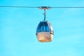 Fully Enclosed Ski Lift Set Against Blue Sky Royalty Free Stock Photo