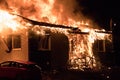 Fully engulfed house fire. Spectacular house fire.