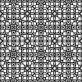 Fully filled ethic flower pattern background in black n white Royalty Free Stock Photo