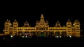 Fully illuminated by thousands of electric bulbs , Mysore palace is topmost tourist spot in Karnataka