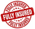 fully insured red stamp Royalty Free Stock Photo