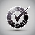 Fully insured shiny 3d icon