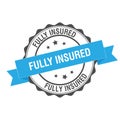 Fully insured stamp illustration