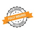 Fully insured stamp illustration