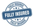 fully insured stamp. fully insured round grunge sign. Royalty Free Stock Photo