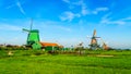 Fully operational historic Dutch Windmills Royalty Free Stock Photo