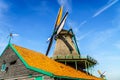 Fully operational historic Dutch Windmills Royalty Free Stock Photo