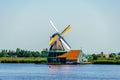 Fully operational historic Dutch Windmills along the Zaan River
