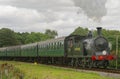 Southern steam train 53, wareham, dorset. steam hobby Royalty Free Stock Photo