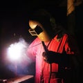 Fully Skilled Welder Royalty Free Stock Photo