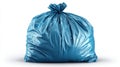 Generative AI Large blue plastic garbage bag filled with waste ready for disposal or recycling business concept. Royalty Free Stock Photo