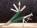 Fully unfolded multitool isolated Royalty Free Stock Photo