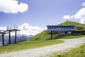 Fulseck, Dorfgastein, Austria, stone road, landscape with mountains and grass land