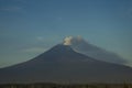 Fumarole coming out of the volcano Popocatepetl crater