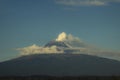 fumarole coming out of the volcano Popocatepetl crater