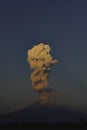 fumarole coming out of the volcano Popocatepetl crater