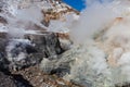 Fumaroles in the crater volcano