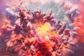 Fume creative background boiling molten lava