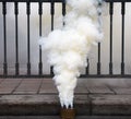 Fuming smoke bomb Royalty Free Stock Photo