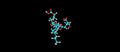 Fumonisin molecular structure isolated on black Royalty Free Stock Photo