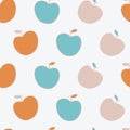 Fun apple seamless pattern in unique colors