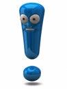 Fun blue exclamation mark Royalty Free Stock Photo