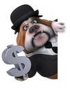 Fun bulldog - 3D Illustration