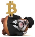 Fun bulldog - 3D Illustration