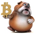 Fun bulldog - 3D Illustration