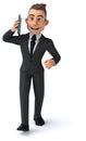 Fun business man - 3D Illustration Royalty Free Stock Photo