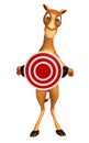Fun Camel cartoon character with target Royalty Free Stock Photo