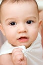 Fun caucasian baby portrait