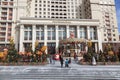 Fun at the celebration of Maslenitsa at the Manege square in Moscow