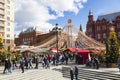 Fun at the celebration of Maslenitsa at the Manege square in Moscow