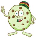 Fun character cookie with marijuana flavor