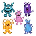 Fun Colorful Monsters Set of Five