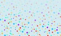 Fun colorful polka dot background design, party confetti illustration, spots or circles in colorful background for new years or ha