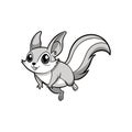 Flying Squirrel Coloring Template for Kids Royalty Free Stock Photo