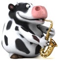 Fun cow - 3D Illustration