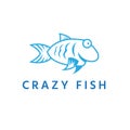 fun crazy fish vector design Royalty Free Stock Photo