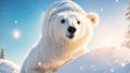 fun Cute greeting santa bear snow banner season creative design holiday banner Royalty Free Stock Photo