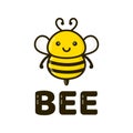 Fun cute happy smiling bee. Vector