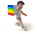 Fun 3D cartoon Asian teenager