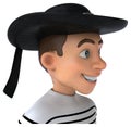 Fun 3d cartoon breton character