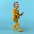 Fun 3D cartoon yellow character