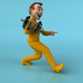 Fun 3D cartoon yellow character