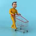 Fun 3D cartoon yellow character