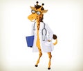 Fun Doctor Giraffe Royalty Free Stock Photo