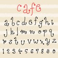 Fun doodle font collection,hand drawn alphabet set Royalty Free Stock Photo
