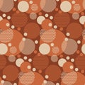 Fun dotted circles seamless pattern for background Royalty Free Stock Photo